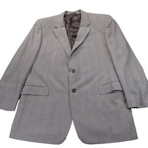 Brooks Brothers Loro Piana‎ Wool Madison Blazer Mens 45L White Black Plaid 1818